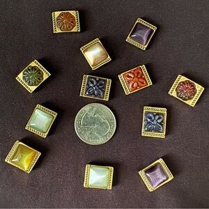 🌷Set of 12 Unique Monet Beads for Jewelry Making Crafting